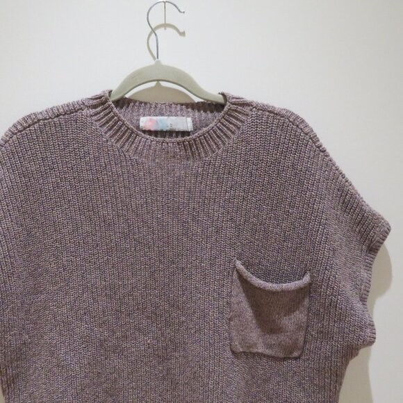 FREE PEOPLE BEACH Freya Ribbed Knit Sweater Top in Cashmere Lilac - Size XL - Picture 4 of 12